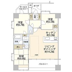 アトランティスホンアツギ2 3LDKの間取図画像