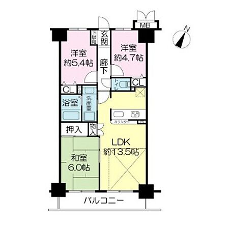3LDK 間取り