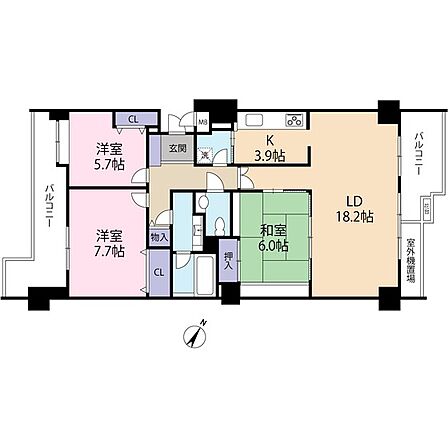 3LDK 間取り