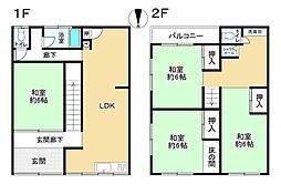 JR大阪環状線 森ノ宮駅 徒歩4分 4LDKの間取り
