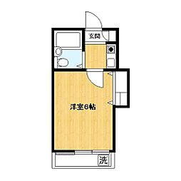 ミノワサンライズ 1Kの間取図画像