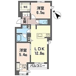 ブルーム ステージ 2LDKの間取図画像