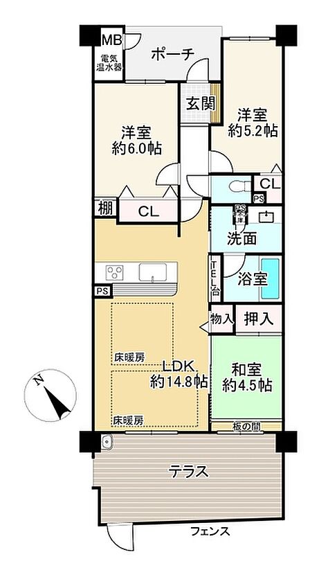 3LDK 間取り