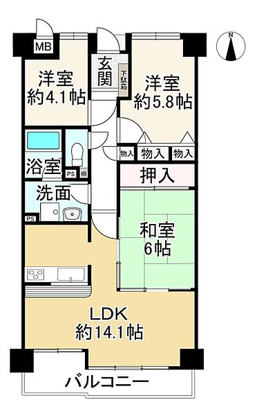 間取りを拡大表示