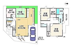 JR片町線(学研都市線) 野崎駅 徒歩24分 3LDKの間取り