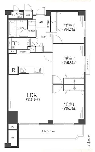 間取りを拡大表示