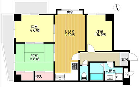 3LDK 間取り