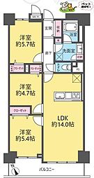 ライオンズステーションプラザ西船橋 3LDKの間取図画像