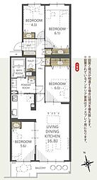 船橋丸山パークホームズ 4LDKの間取図画像