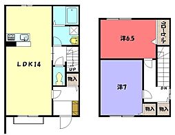 ドミールグランシャリオII 1階2LDKの間取り