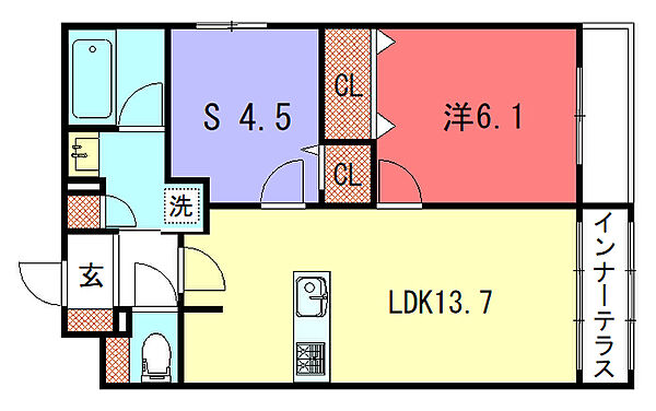 グランディールA＆N 出町柳 301｜京都府京都市左京区田中上柳町(賃貸マンション1SLDK・3階・62.24㎡)の写真 その2