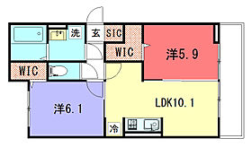 D-ROOM一乗寺 303 ｜ 京都府京都市左京区一乗寺宮ノ東町4（賃貸アパート2LDK・3階・52.96㎡） その2