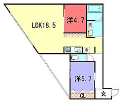 ＡＹＭ下鴨 301 ｜ 京都府京都市左京区下鴨東半木町69-14（賃貸マンション2LDK・3階・65.30㎡） その2