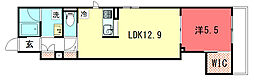 GARNETRESIDENCE聖護院1 1LDKの間取図画像