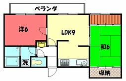 大塚マンション 3階2DKの間取り