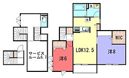 シルクメゾン岡崎 2階2SLDKの間取り