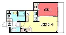ベラジオ雅び京都洛北ガーデン 3階1LDKの間取り