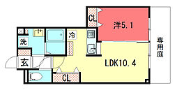 ベラジオ雅び京都洛北ガーデン 1階1LDKの間取り