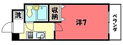 リバーロードタカノ 1Kの間取図画像