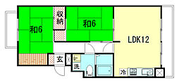 山端マンション 2LDKの間取図画像