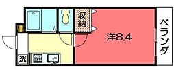サンフローラ宝ヶ池 1Kの間取図画像
