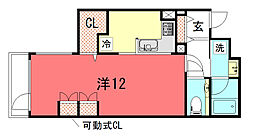 ポレール北山 1Kの間取図画像