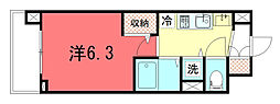 プレサンス京都修学院 1Kの間取図画像