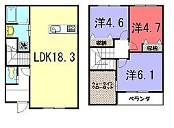 マストコート岩倉 3LDKの間取図画像