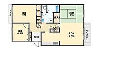 守山駅前東住宅3号 2階3LDKの間取り