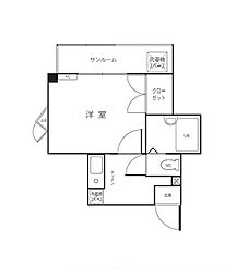 Flat88 1Kの間取図画像