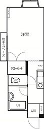 フラット93 1Kの間取図画像