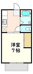 あづまハイツ 1Kの間取図画像
