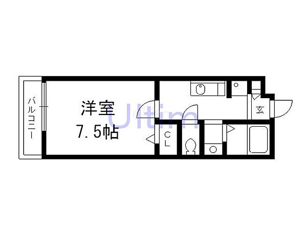 エミネンス西京極 ｜京都府京都市右京区西京極畔勝町(賃貸アパート1K・1階・25.00㎡)の写真 その2