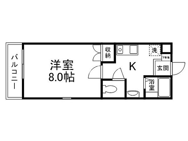 龍安寺コープ ｜京都府京都市右京区龍安寺衣笠下町(賃貸アパート1K・2階・24.30㎡)の写真 その2