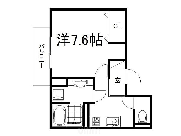 セジュールオッツFujinomori ｜京都府京都市伏見区深草北新町(賃貸アパート1K・2階・29.22㎡)の写真 その2