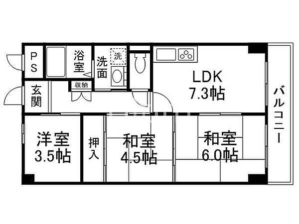 メゾンドセレサ ｜京都府京都市伏見区竹田西段川原町(賃貸マンション3DK・2階・50.22㎡)の写真 その2