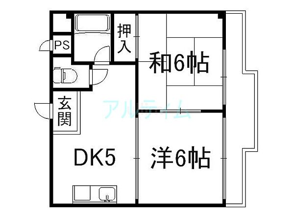 ヴィラYAMASHITA ｜京都府京都市南区吉祥院池田町(賃貸マンション2DK・1階・34.07㎡)の写真 その2