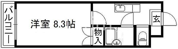 ルミエール唐橋 ｜京都府京都市南区唐橋平垣町(賃貸マンション1K・3階・26.43㎡)の写真 その2