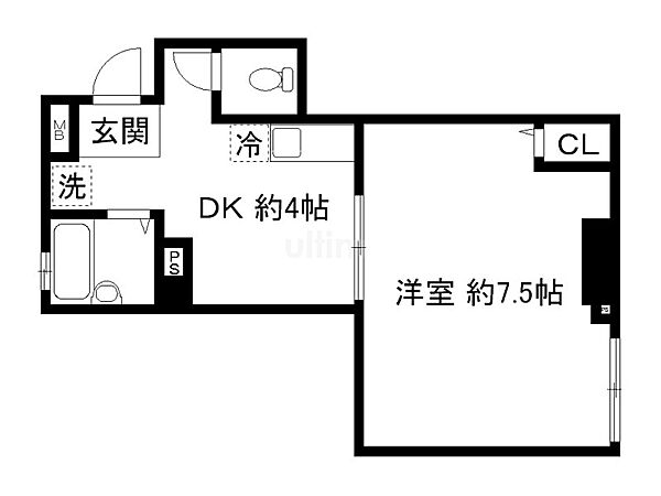 サンローラン九条 ｜京都府京都市南区東九条東御霊町(賃貸マンション1DK・1階・28.00㎡)の写真 その2