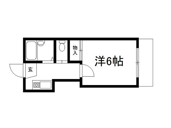 ケーズガーデン ｜京都府宇治市宇治野神(賃貸アパート1K・2階・18.22㎡)の写真 その2