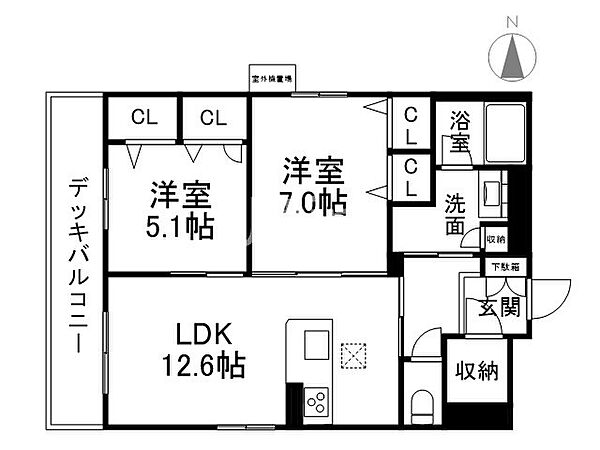 レフィシア西院II ｜京都府京都市中京区壬生土居ノ内町(賃貸マンション2LDK・1階・63.61㎡)の写真 その2