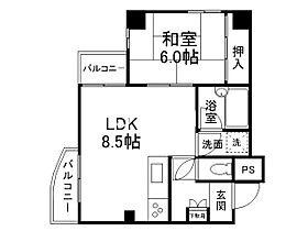 パラドール東山  ｜ 京都府京都市東山区五条橋東４丁目（賃貸マンション1LDK・1階・38.97㎡） その2