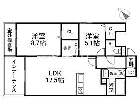 グランディールA＆N出町柳  ｜ 京都府京都市左京区田中上柳町（賃貸マンション2LDK・3階・82.10㎡） その2