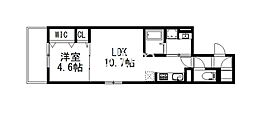 D-ROOM丹波橋 3階1LDKの間取り
