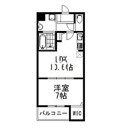 メゾンドエフ 1階1LDKの間取り