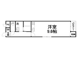 ラパン四条大宮 ワンルームの間取図画像