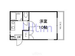 サンライズA 1Kの間取図画像