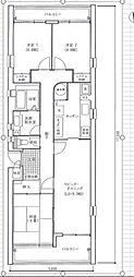 あさかヴィレッジリニア棟 3LDKの間取図画像