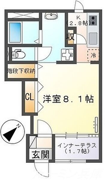 エナグラフィ 105｜兵庫県加東市南山5丁目(賃貸アパート1K・1階・33.86㎡)の写真 その2
