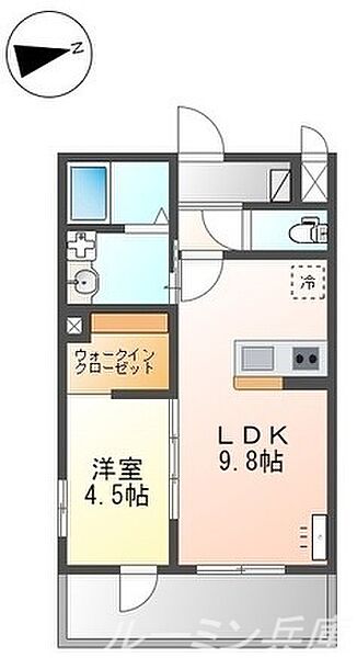 仮　小野市天神町新築アパート 206｜兵庫県小野市天神町(賃貸アパート1LDK・2階・36.00㎡)の写真 その2